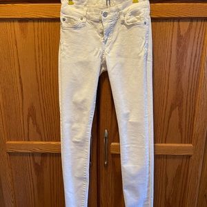7 For All Mankind white denim jeans, size 24